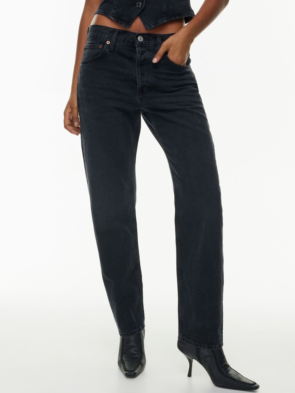 AGOLDE Parker Long Jeans in black